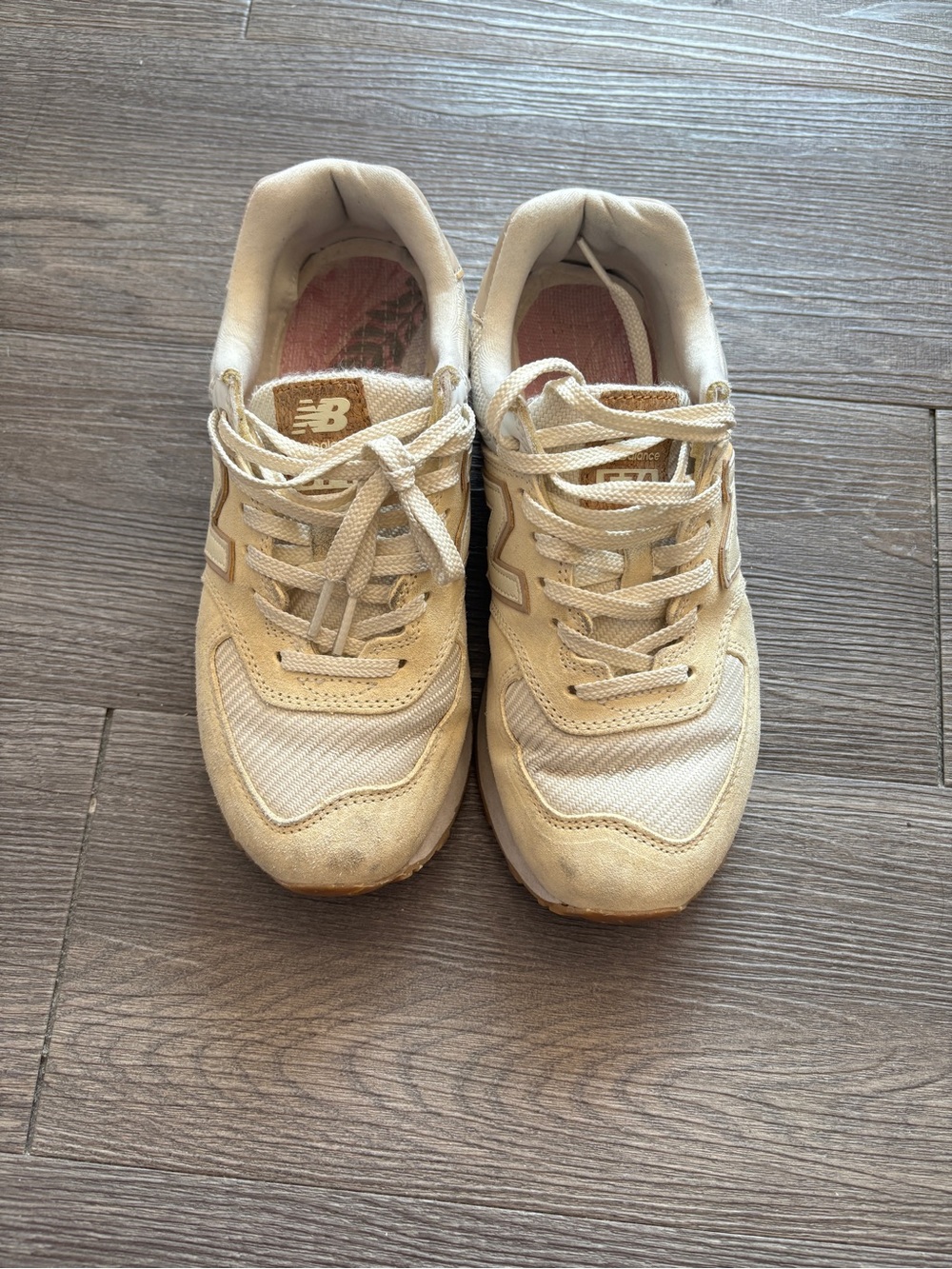 New Balance Off-White Knit Sneaker Interior View